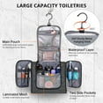 thumbnail image 5 of WITZMAN Toiletry Bag for Men Large Hanging Multi-Organization Bathroom Bag Water-Resistant Dopp Kit Shaving Bag Men(B690 Grey), 5 of 9
