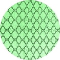 thumbnail image 1 of Ahgly Company Indoor Round Trellis Emerald Green Contemporary Area Rugs, 8' Round, 1 of 4