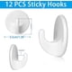 thumbnail image 2 of 12 ganchos de plástico autoadhesivos, ganchos adhesivos blancos Funvce para pared extraíble kaili Sencillez, 2 of 5