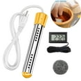 thumbnail image 4 of Oenbopo Immersion Water Heater, Electric Submersible Water Trough Heater Anti-scalding Bucket Heater & Tub Hot Water Portable Heater with Digital LCD Thermometer,Auto Shut-Off,Yellow, 4 of 9