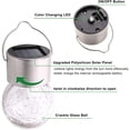 thumbnail image 2 of 3 Pack Hanging Solar Lights Outdoor Multi-Color Changing Cracked Glass Ball Lights for Patio Decorations, 2 of 5