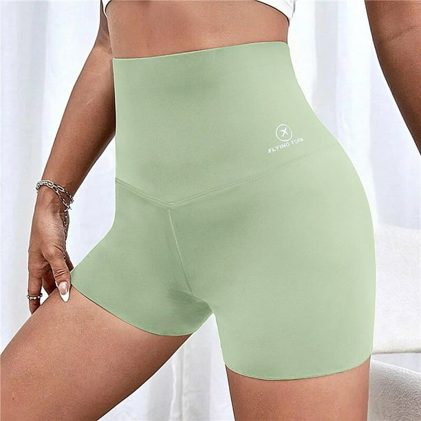 Luluwomen-pantalones cortos deportivos de cintura alta, Shorts ajustados para Yoga, Fitness, correr, ciclismo, secado rápido, transpirables, 3 cuartos