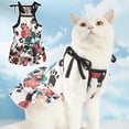 thumbnail image 2 of Breathable Flounce Design Pet Dress - Sweet Cat Puppy Spring Summer Floral Print Sling Dress for Parties, 2 of 8