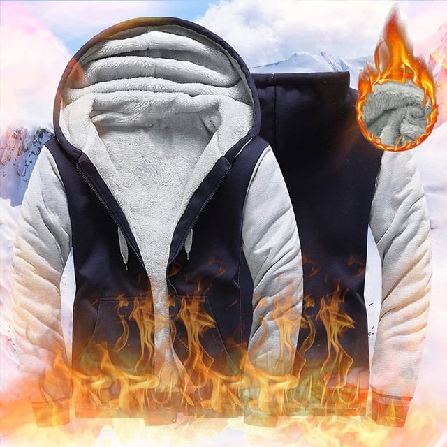 Qertyioot Hauts pour Hommes Veste Décontractée Mode Manteau Chaud à Manches Longues pour Extérieur