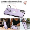 thumbnail image 3 of ELEHOLD Case for iPhone 16, Shockproof Magnetic Leather Phone Case with Invisible Stand for Men Women,Purple, 3 of 9