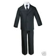 thumbnail image 2 of New 6pc Black Formal Tuxedo Suit + Extra Satin Necktie for Boy Baby Toddler S-20, 2 of 6