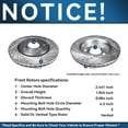 thumbnail image 2 of Detroit Axle - 13.39" inch Front Drilled and Slotted Disc Brake Rotors for 2020-2025 Toyota Highlander 2023-2025 Lexus RX350 RX350h, 2 of 8