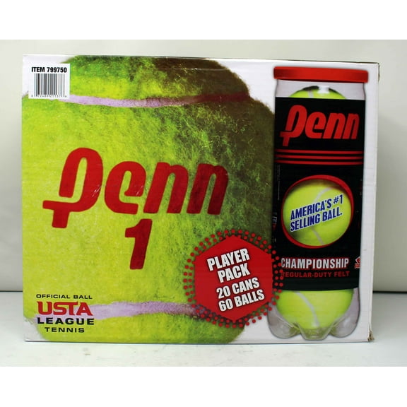 Penn 1 Player Pack 20 Cans 60 Balls Championship Regular-Duty Felt