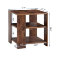 thumbnail image 2 of Glavbiku 3 Tier Side Table,Simple End Table for Living Room Bedroom Nightstand,Rustic Brown, 2 of 11