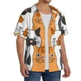 thumbnail image 2 of Sikiie Funny Cats Men's Wrinkle Free Untucked Cuban Shirt Business Casual Button Down Shirts Short Sleeve ShirtXX-Large, 2 of 5