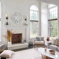 thumbnail image 4 of Sintosin Vintage Wrought Iron Wall Decor 22 Inch, Hanging Distressed White Farmhouse Wood and Metal Wall Art Decor, Rustic Medallion Home Wall Decor for Living Room Bedroom Entryway Hallway, 4 of 8