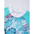 thumbnail image 5 of CHICTRY Girls Flowers Leaves Prints Swimsuit Rash Guard Juniors Swimming T-shirt with Shorts Swimwear Tropical Leaves 8, 5 of 7