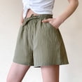 thumbnail image 6 of TRUBKH shorts for women athletic shorts for women cotton shorts for woman womens shorts casual bermuda shorts for women Army Green L, 6 of 7