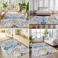 thumbnail image 4 of Large Area Rugs 8'x10', Vintage Ethnic Carpet Runner Indoor Outdoor Rugs Home Decor Aesthetic, Morocco Boho Farmhouse Abstract Texture Non Slip Mats Washable Accent Rug for Living Room Bedroom, 4 of 8