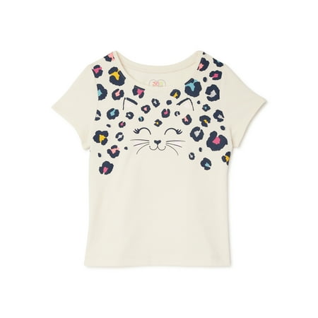 365 Kids from Garanimals Girls' Graphic T-Shirt with Short Sleeves, Sizes 4-10