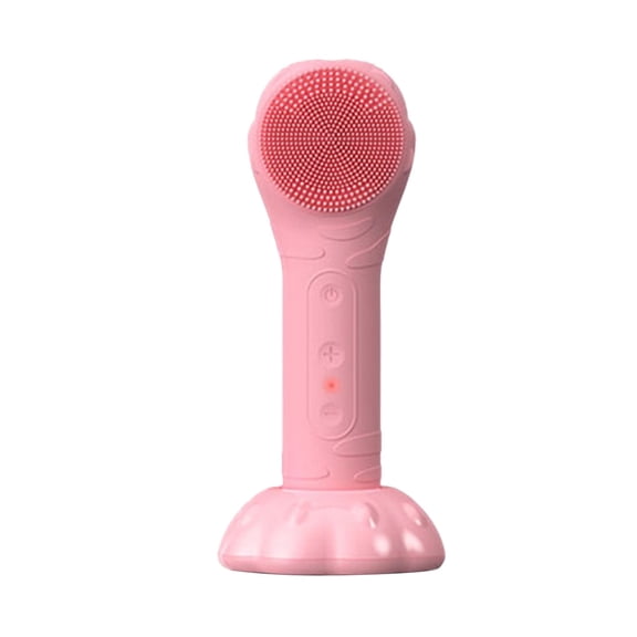 Pore Cleaning Tool Facial Washer with Acoustic Vibration and Silicone Brush Head for Blackhead Removal