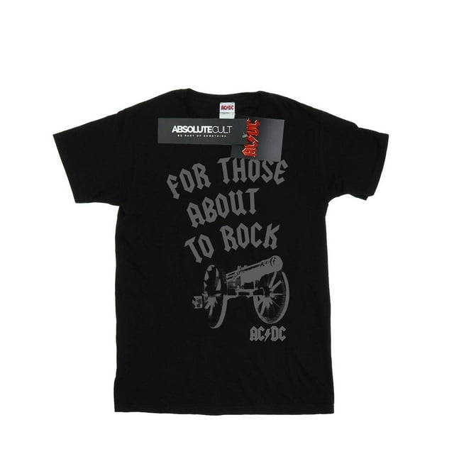 AC/DC T-Shirt Boyfriend en Coton pour Femmes "Those About To Rock Canon"
