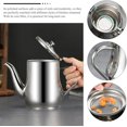 thumbnail image 5 of Grease Keeper Bacon Grease Container with Strainer Stainless Steel Pot Oil Grease Can with Lid Filter Grease Keeper Storage Can, 5 of 5