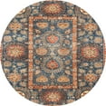 thumbnail image 1 of Ahgly Company Machine Washable Indoor Round Abstract Camel Brown Area Rugs, 7' Round, 1 of 7