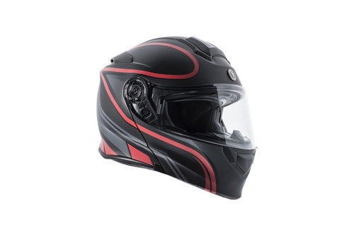 Torc T28B Modular Bluetooth Helmet - Flat Black Vapor Red