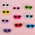 thumbnail image 4 of Mightlink Pet Hairpin Handmade Bright Color Ultra-Light Easy-wearing Smooth Surface Dress Up Gift Heart Shape Sunglasses Dog Cat Teddy BB Clip Pet Accessories, 4 of 7