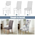 thumbnail image 4 of SUKAIKEQA Stretchy Chair Slipcovers for Dining Room Chair seat,Chair Covers for Dining Chairs Set of 4,Stretch Dining Room Chair Cover Kitchen Parsons Chair Slipcovers, 4 of 6