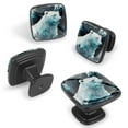 thumbnail image 2 of 4 Pcs Cabinet Handle Drawer Pulls Polar Bear Knobs with Screws Square Furniture Office Cabinet Knob Decoration, 2 of 7