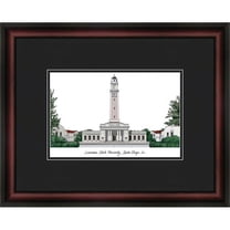 Campus Images LA999A 18'' x 14'' Louisiana State University Academic Lithograph Wall Art