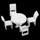 thumbnail image 2 of Mesa de comedor para casa de muñecas blanca con sillas y juego de accesorios para muebles de muñecas 1:50 Mesa redonda de comedor, 2 of 9