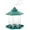 Green, variant on Twinkle Star Wild Bird Feeder, Outside Hanging Wild Bird Feeders for Garden Yard Outdoor Decoration, Hexagon Shaped with Roof Design for Sun-Proof and Rainproof