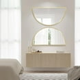thumbnail image 4 of Gold Half Circle Mirror- Half Moon Mirror Metal Frame DIY for Bathroom, Bedroom, Living Room, Cloakroom, Entryway Home Decor x1, 4 of 18