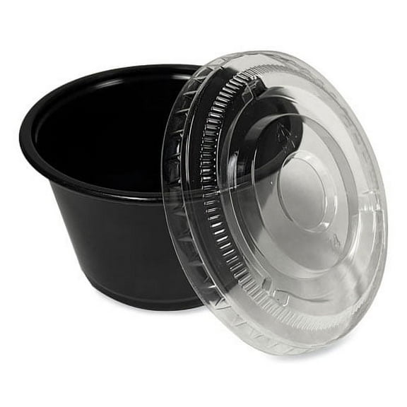 souffle/portion cups, 4 oz, polypropylene, black, 2,500/carton | Bundle of 2 Cartons