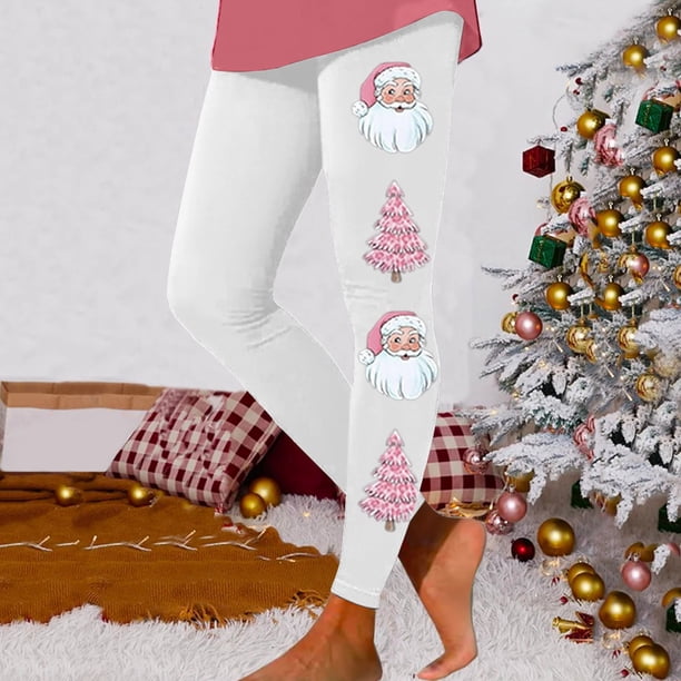 MKLEKYY Leggings para mujer, leggings para hacer ejercicio, leggings con estampado navideño, pantalones con bloques de color, leggings suaves y elásticos. 1676