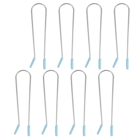 BESTOYARD 8Pcs Roller Jaw Clamps Hair Roller Pins U Shaped Home Use Sky Blue 304 Stainless Steel