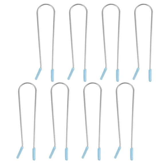 BESTOYARD 8Pcs Roller Jaw Clamps Hair Roller Pins U Shaped Home Use Sky Blue 304 Stainless Steel