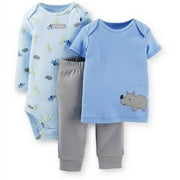 Child of Mine by Carter's Newborn Baby Boy Short and Long Sleeve 3 Piece Set