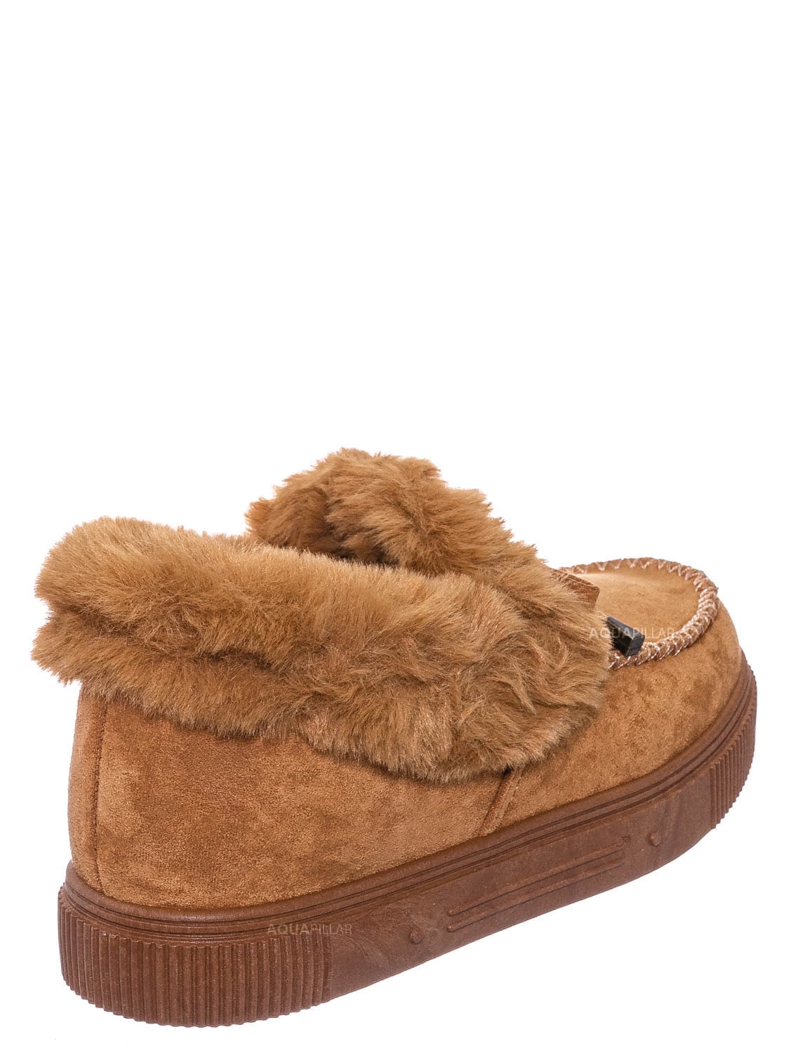 faux fur moccasin slippers