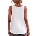 thumbnail image 2 of Gvmfive Women Solid Color Sleeveless Tank Tops Casual V Neck Zipper Vest Blouse, 2 of 3