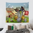 thumbnail image 4 of Plants Vs Zombies Wall Tapestry Cartoon Poster Wall Hanging Tapestry for College Dorm Living Room Bedroom Decoration 40x60 Inch, 4 of 8