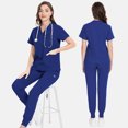 thumbnail image 6 of VIAOLI Women's Scrubs Set - V-Neck Top & Elastic Waist Pants for Nurses & Doctors, Multiple Colors, 6 of 6