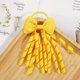 thumbnail image 1 of Zhuge 2 cintas rizadas para el pelo para niñas pequeñas, lazos de goma elástica de grogrén para el pelo, bandas elásticas de colores para el pelo, coleteros (amarillo), 1 of 5
