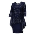 thumbnail image 3 of renvena Women Mother of The Bride Dresses Plus Size Elegant Evening Formal Dress with Lace Cover up Set Size S-8XL Navy Blue 5XL, 3 of 3
