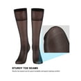 thumbnail image 6 of Gustave 4  Pairs Women's Sheer Knee Highs Stockings Elastic Silk Short Socks Female Everyday Knee High Socks, One Size, Black, 6 of 9
