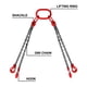 thumbnail image 3 of Cadenas de Elevación de 4 Patas 11.000 lbs 1,5 m Eslinga de Cadena G80 Acero de Aleación Polipasto VEVOR de Cadena para Levantar o Mover Cargas en Diversas Industrias, Maquinarias, Fábricas, 3 of 9