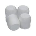 thumbnail image 1 of Automotive Authority LLC 4 White Trailer Wheel Hub Center Cap 4.25" Diameter Travel Trailer, Camper RV, 1 of 5