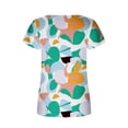 thumbnail image 4 of Blusa con estampado de manga corta y cuello cuadrado informal cómoda a la moda para mujer OAVQHLG3B Store  lin121212, 4 of 4