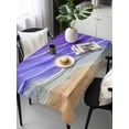thumbnail image 6 of Purple Ombre Coastal Table Cloth, Summer Nautical Beach Ocean Seaside Waterproof Tablecloth for Rectangle Tables, Reusable Washable Fabric Table Cover for Restaurant Kitchen Dining Tables 54"x108", 6 of 6