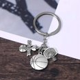 thumbnail image 4 of Colgante de llavero de metal deportivo de baloncesto para regalo ornamental de decoración, 4 of 4