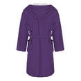thumbnail image 5 of Women Robes Women's Fleece Plush Robe Long Warm Plush Bathrobe Loungewear Jacket Printed Comfort Robe Woman Flannel Pajamas, 5 of 5