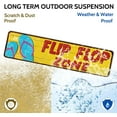 thumbnail image 5 of Summer Themed Flip Flop Zone Metal Sign - Tropical Wall Decor Beach Sign for Lake House, Sunroom or Covered Patio, 4 x 16 inch, 5 of 5
